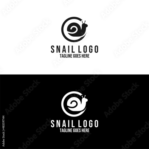 Snail logo isolated on white background
