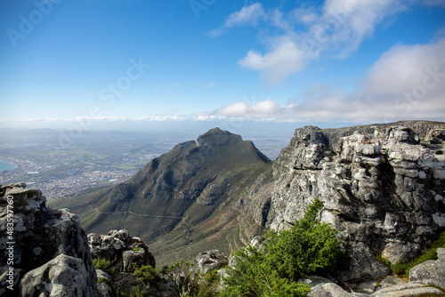 Landscape of Cape Town from Table Mountain South Africa