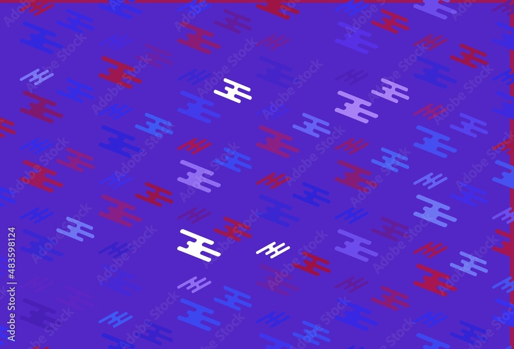 Light Pink, Blue vector template with repeated sticks. Light Pink, Blue vector template with repeated sticks.