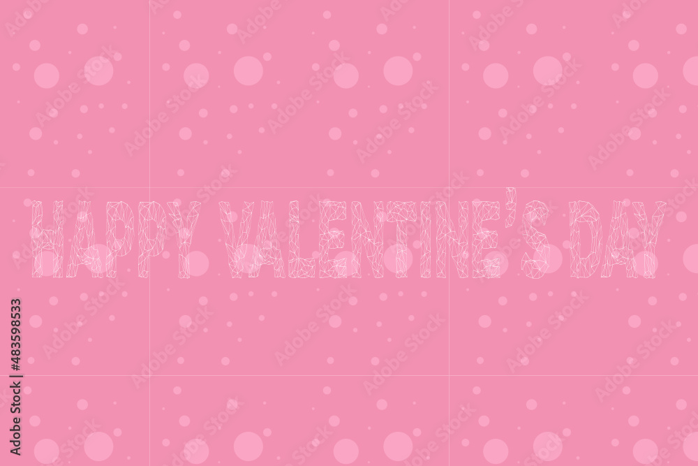 Background for Valentine's Day. Pink background, postcard, valentine. Graphic font