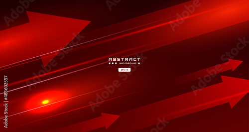 red background with abstract square shape, dynamic and sport banner concept.