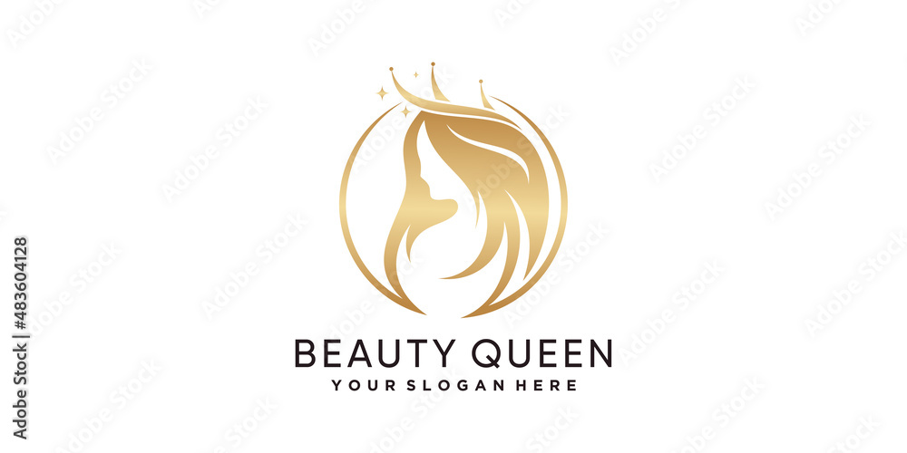 Beauty logo for women with modern and unique concept premium vector Beauty logo for women with modern and unique concept premium vector