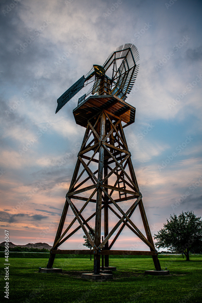 windmill on the plains