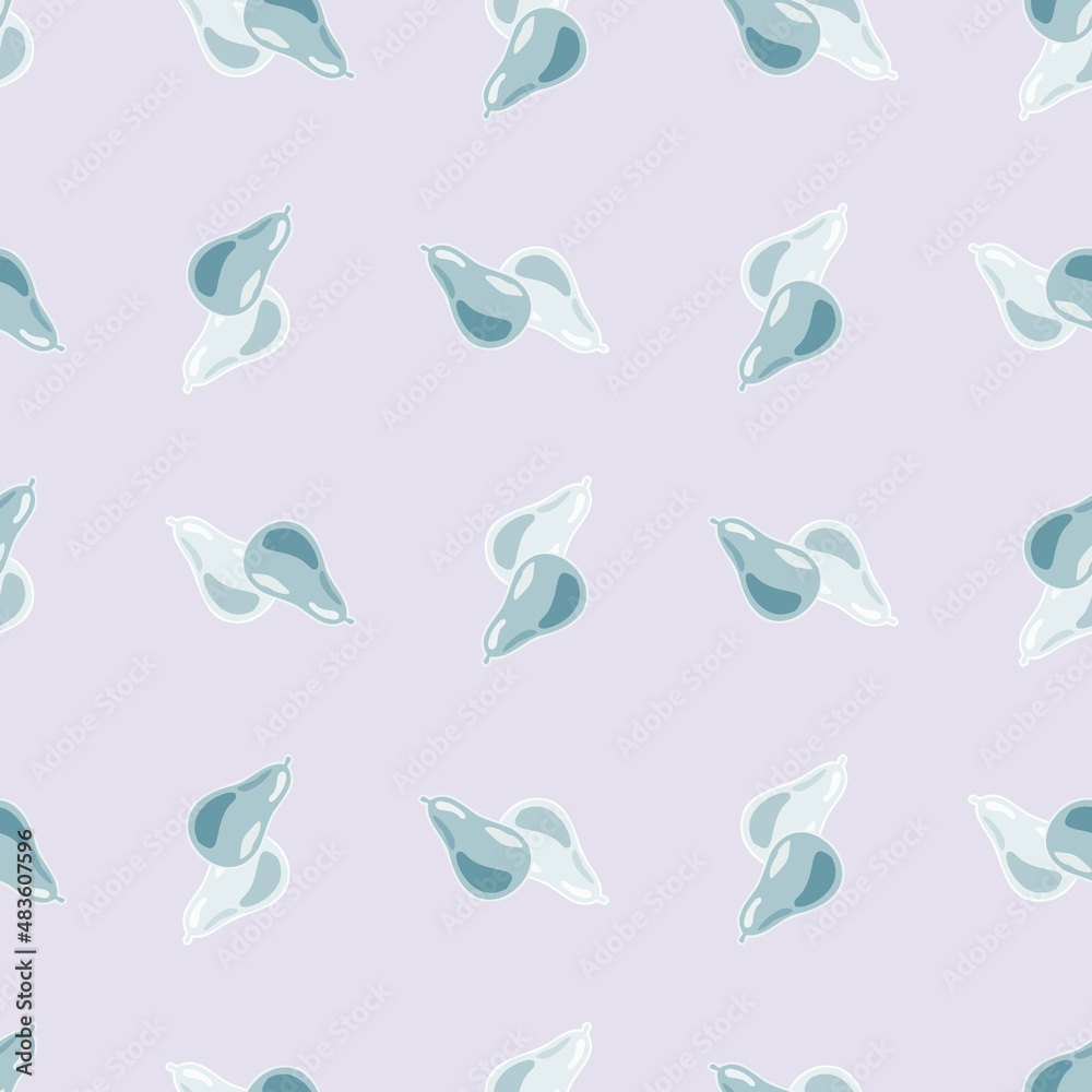Fototapeta premium Abstract pear seamless pattern. Decorative background fruits.