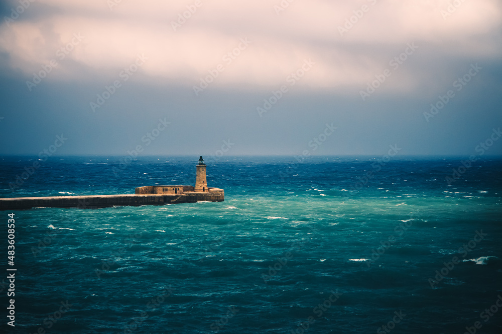lighthouse in the sea lighthouse in the sea