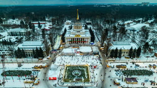 Aerial view of the National Expo Center of Ukraine