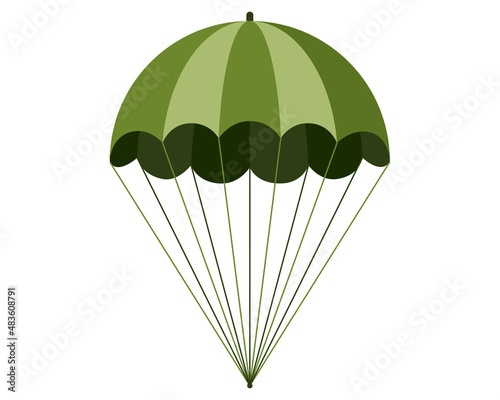 Obraz na płótnie Military green khaki parachute for airborne forces soldier. w salonie