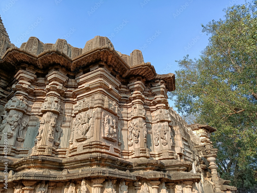 Stock photo of exterior view of ancient Kopeshwar Mahadev temple
