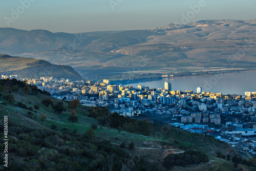 A view to Tiberias city from Swiss Forest photo