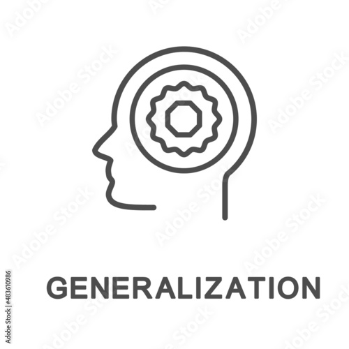 Icon – generalization. The product of mental activity by identifying common features. A circle is the product of a generalization for a polygon and a wavy line. The thin contour lines.