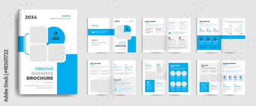 colorful modern company profile business brochure template layout creative and clean annul report professional business brochure template design fully editable text and vector