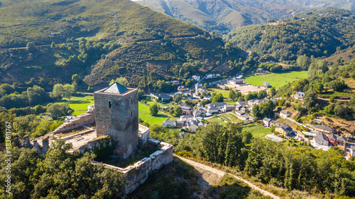 aerial view of balboa castle on the mountain, Spain photo