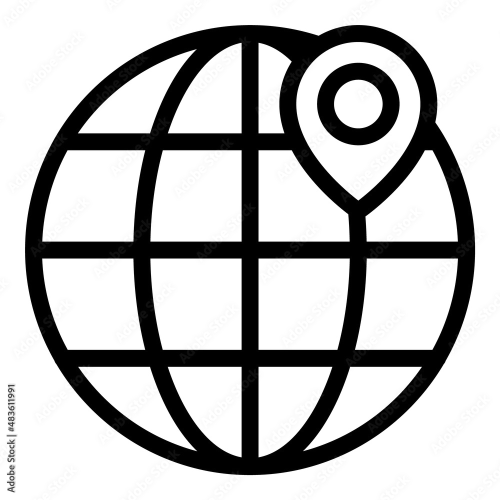 World Location Flat Icon Isolated On White Background World Location Flat Icon Isolated On White Background