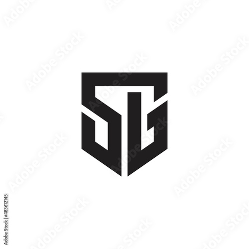 SG or GS letter logo design vector.