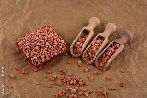 Принти на полотні Mineral fertilizer with phosphorus in red