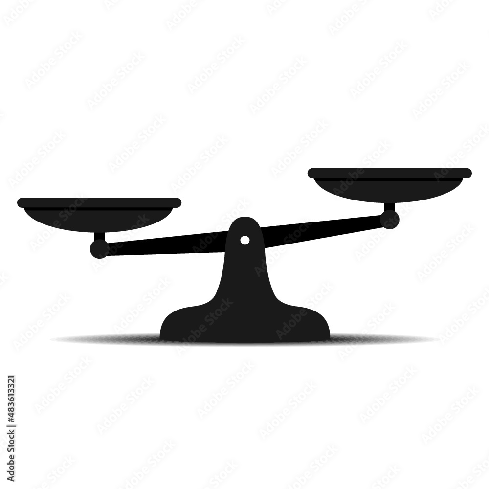 Scales Icon isolated on a white background Scales Icon isolated on a white background