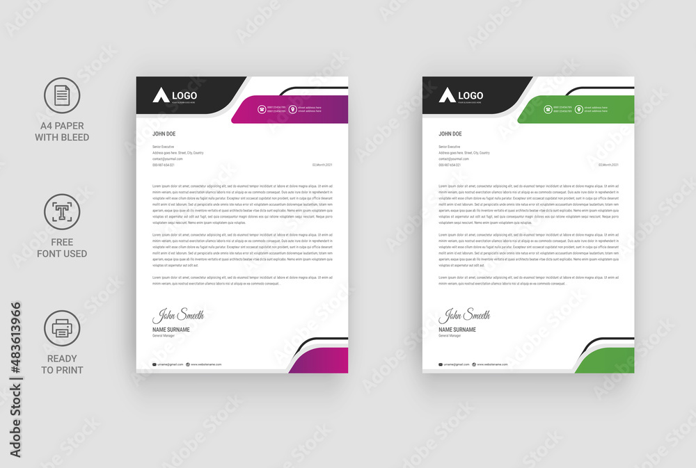 Obraz premium Letterhead