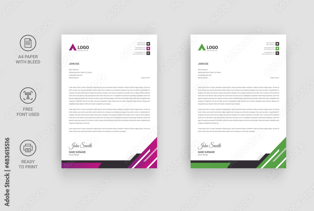 Obraz premium Letterhead