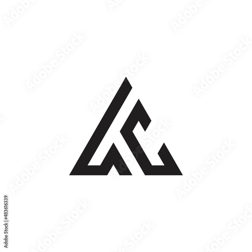 TC or CT letter logo design vector. photo