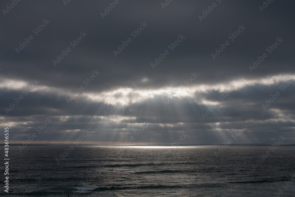 storm clouds over the ocean