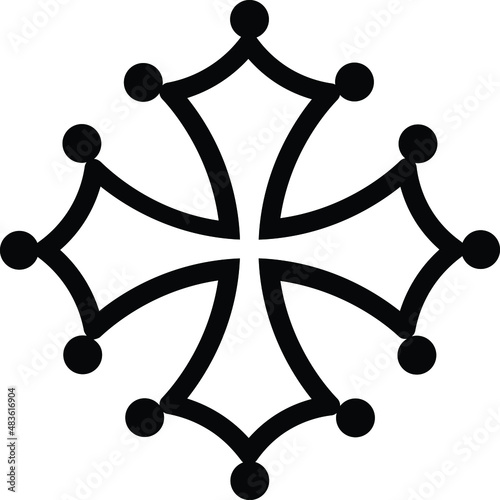 Occitan cross Vector