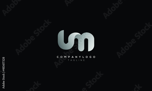 UM MU Abstract initial monogram letter alphabet logo design photo