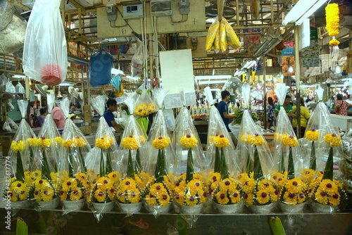 Canvas Print THAILAND-Bangkok flowers market