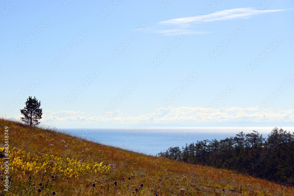 Fototapeta premium Landscape of Lake Baikal, Olkhon island. Russia 