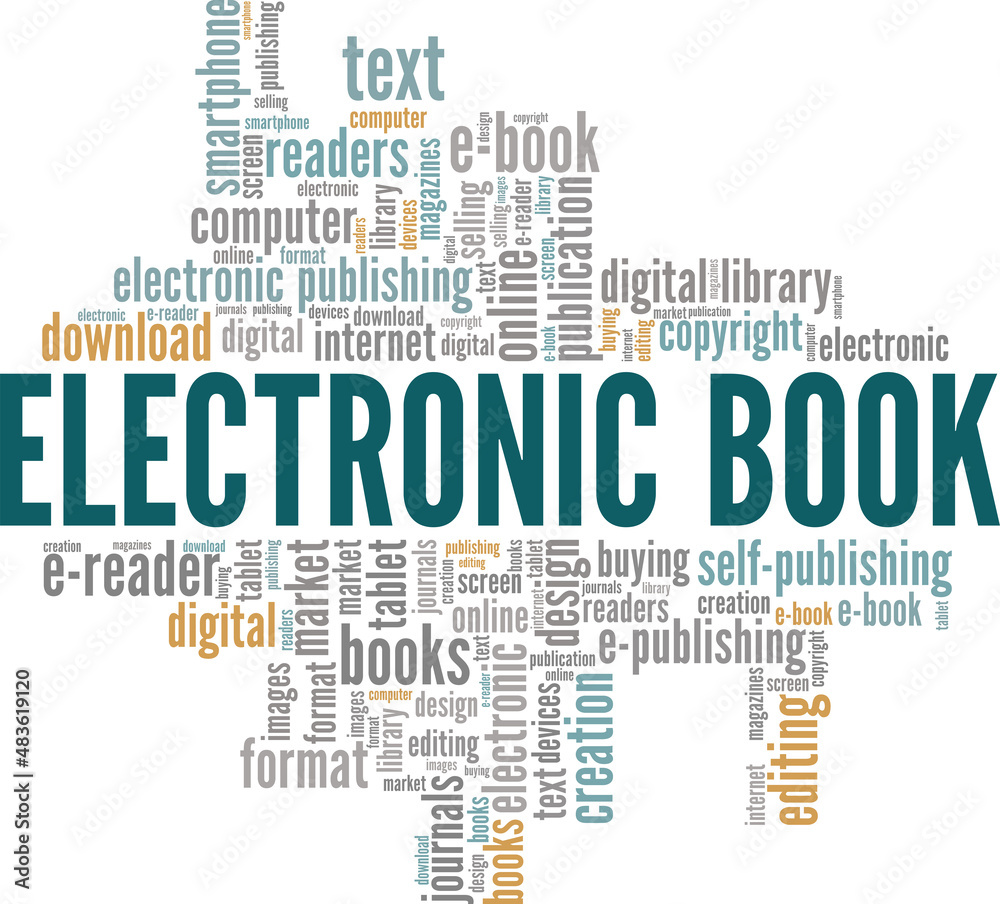 Electronic Book conceptual vector illustration word cloud isolated on white background.