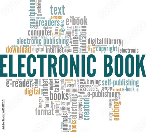 Electronic Book conceptual vector illustration word cloud isolated on white background.