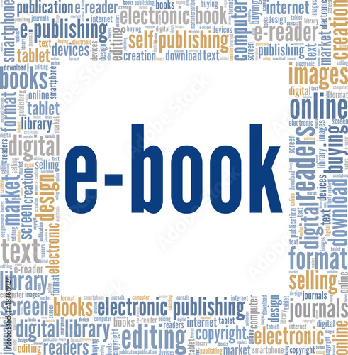 Electronic Book conceptual vector illustration word cloud isolated on white background.