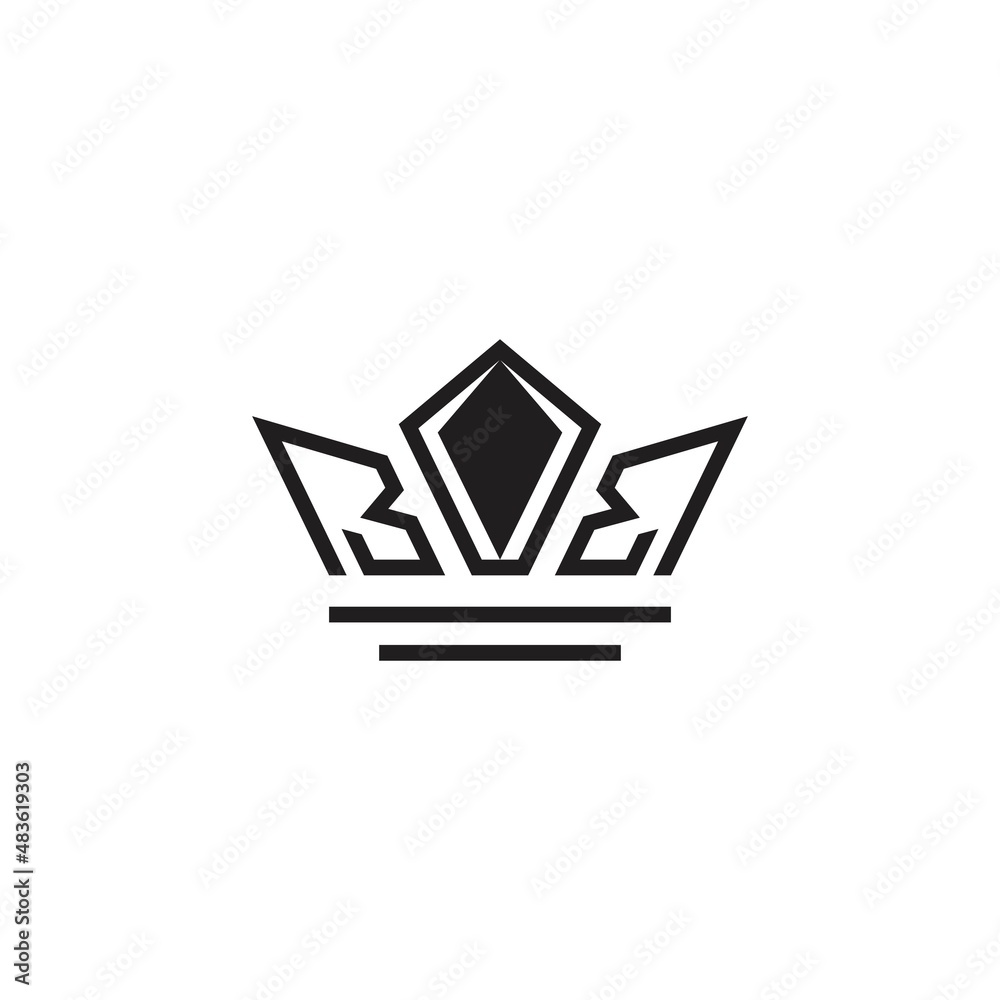 Letter B Crown Logo. King Royal Queen Symbol Vintage Stock Vector ...