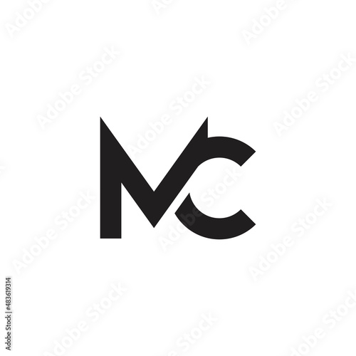 MC or CM letter logo design. photo