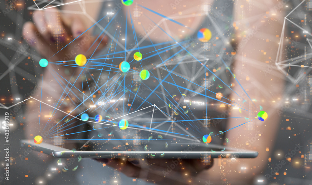 Business intelligence analyst dashboard on virtual Business intelligence analyst dashboard on virtual