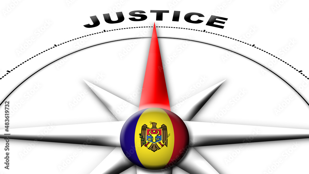 Moldova Globe Sphere Flag and Compass Concept Justice Titles – 3D Illustration Moldova Globe Sphere Flag and Compass Concept Justice Titles – 3D Illustration