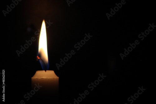Candle Flame With A Dark Background