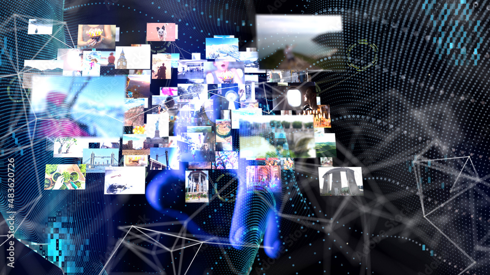 Fototapeta premium streaming data picture video material