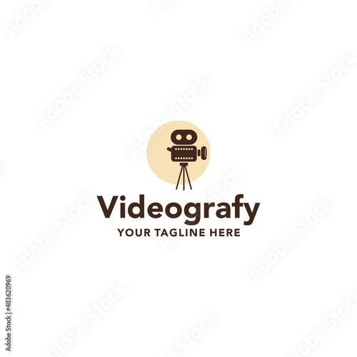 The Videography icon isolated on white background. Design elements for logo, Simple and clean flat design of the Videography logo template. 