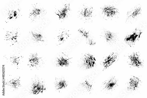 Black set paint, ink brush, brush strokes, brushes, lines, frames, box, grungy, brushes collection