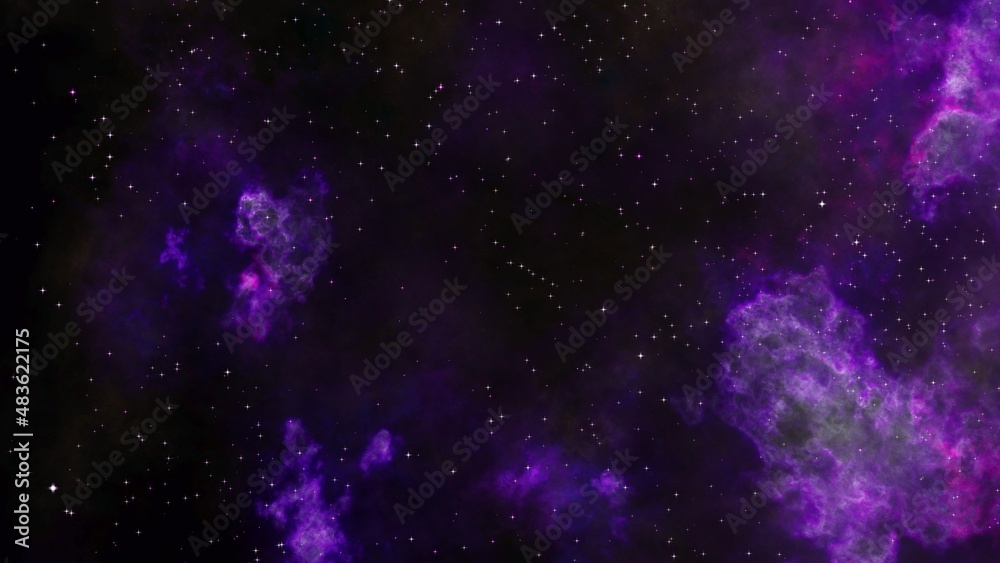 Obraz premium abstract purple galaxy. Purple deep space nebula with stars.