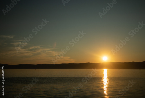 sunset on baikal