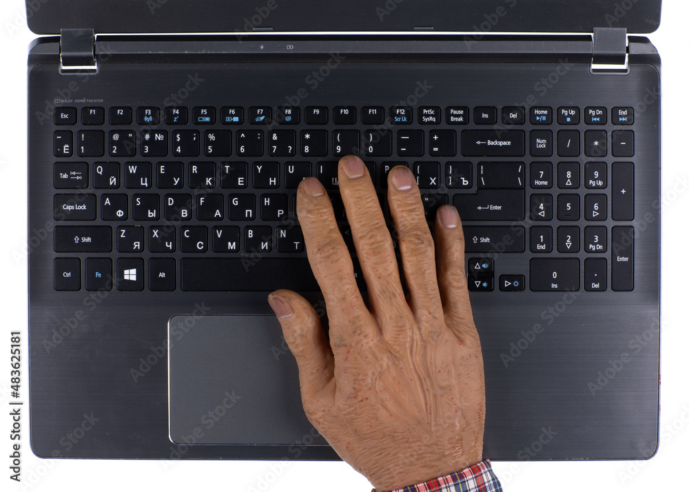 computer keyboard and artificial hand computer keyboard and artificial hand