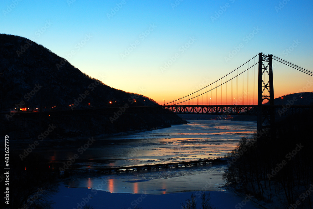 Winter Morning at Bear Mountain Bridge