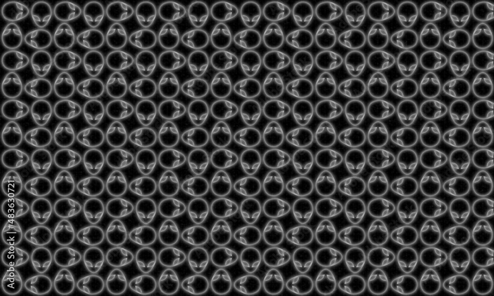dark alien pattern background.