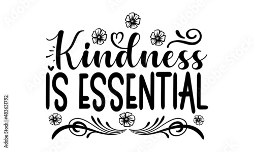 Kindness is essential - Hanukkah quote. Hand lettering for your design. typography design. Design for a pub menu, beerhouse, brewery poster, label, or logo.