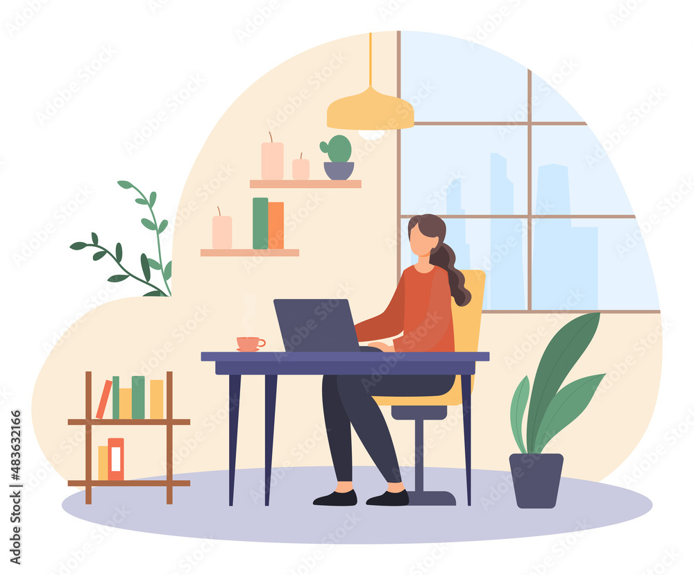 Freelancer working at home