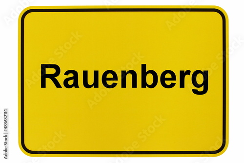 Illustration eines Ortsschildes der Stadt Rauenberg photo