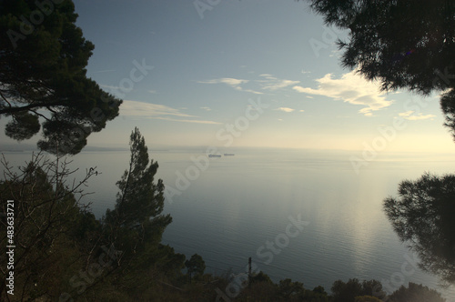 boats on the horizon