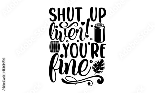 Hand-drawn lettering for bar or beer festival with a mug of craft beer. Vector illustration. Design for a pub menu, beerhouse, brewery poster, label, or logo.