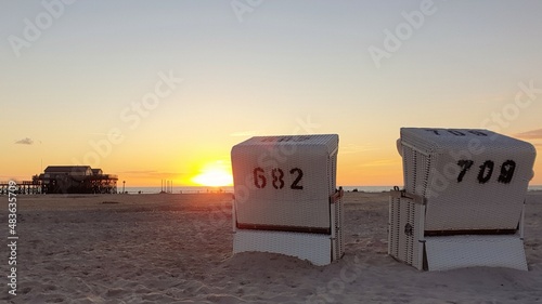 truck at sunset